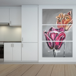 Toile 40 x 60 - Tulipes abstraites