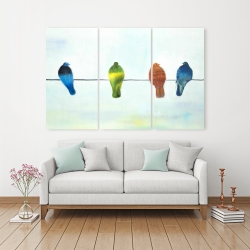 Canvas 40 x 60 - Perched abstract birds