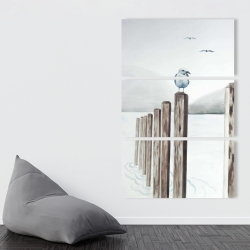 Toile 40 x 60 - Mouette à la marina
