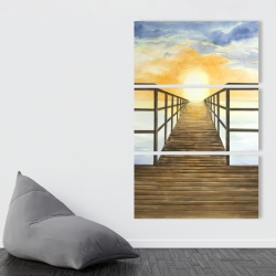 Toile 40 x 60 - Couché de soleil dans la mer