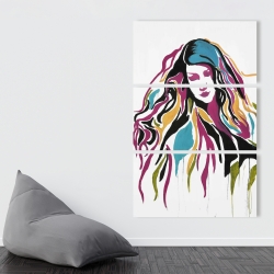 Toile 40 x 60 - Femme en art graffiti