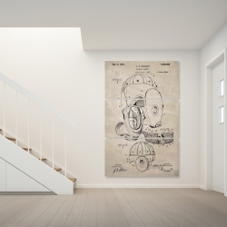 Toile 40 x 60 - Plan casque de football beige