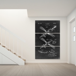 Toile 40 x 60 - Schéma noir d'un leurre à poisson