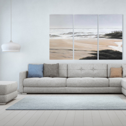 Canvas 40 x 60 - Cloudy at the beach