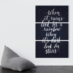 Toile 40 x 60 - Arc-en-ciel et étoiles