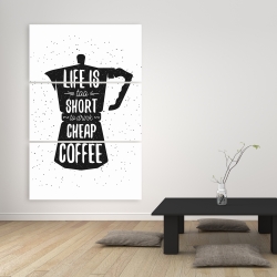 Canvas 40 x 60 - Life and coffee