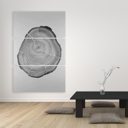 Canvas 40 x 60 - Grayscale wood log