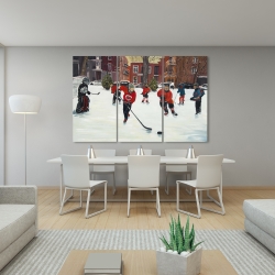 Toile 40 x 60 - Jeunes joueurs de hockey
