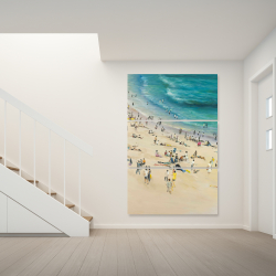 Canvas 40 x 60 - Summer crowd at the beach