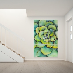 Canvas 40 x 60 - Watercolor succulent plant