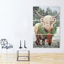 Canvas 40 x 60 - Highland christmas cow