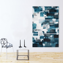 Canvas 40 x 60 - Turquoise and gray shapes