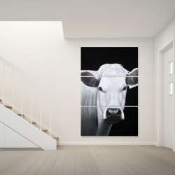 Toile 40 x 60 - Vache blanche
