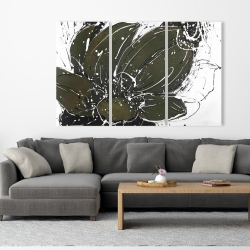 Canvas 40 x 60 - Abstract flower with paint splash