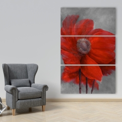 Canvas 40 x 60 - Red flower in the wind