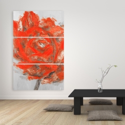 Toile 40 x 60 - Fleur rouge abstraite