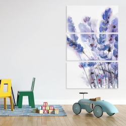 Canvas 40 x 60 - Watercolor lavender flowers