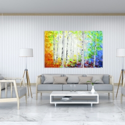 Toile 40 x 60 - Forêt multicolore