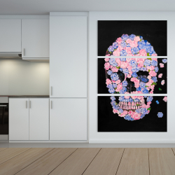 Canvas 40 x 60 - Flower skull