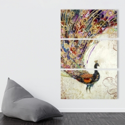 Canvas 40 x 60 - Peacock with gold feathers