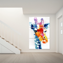 Canvas 40 x 60 - Color spotted abstract giraffe