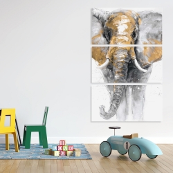 Toile 40 x 60 - éléphant doré
