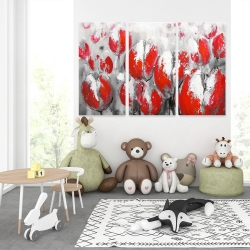 Canvas 40 x 60 - Abstract red tulips