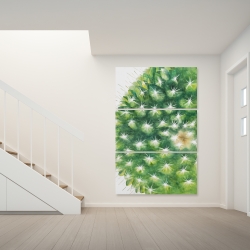 Toile 40 x 60 - Mini cactus à l'aquarelle