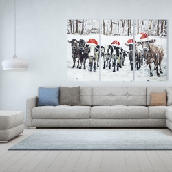 Canvas 40 x 60 - Curious christmas cows