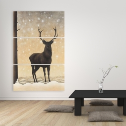 Canvas 40 x 60 - Roe deer in winter