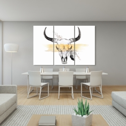 Canvas 40 x 60 - Cow skull with feather