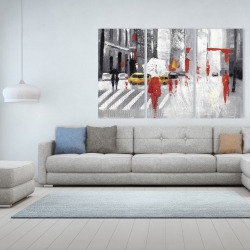 Canvas 40 x 60 - Abstract cloudy city street