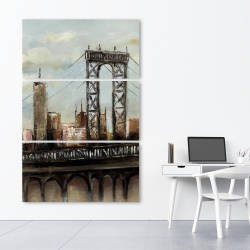 Toile 40 x 60 - Pont de ville par un jour gris