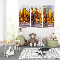 Canvas 40 x 60 - Orange buildings