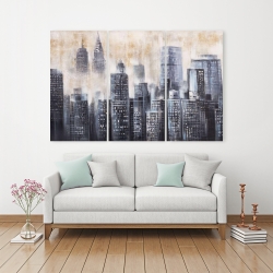 Toile 40 x 60 - Immeubles au travers des nuages