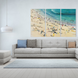 Canvas 40 x 60 - Summer crowd at the beach