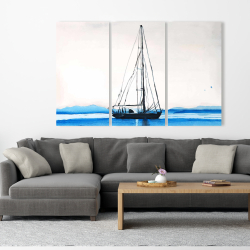 Toile 40 x 60 - Voilier en eaux calmes