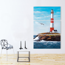 Canvas 40 x 60 - Lighthouse at the edge of the sea