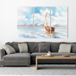 Canvas 40 x 60 - Sailboat landscape