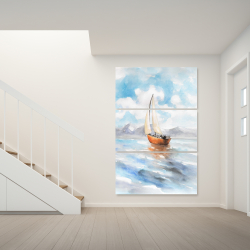 Canvas 40 x 60 - Sailboat landscape