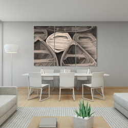 Canvas 40 x 60 - Sepia canoes