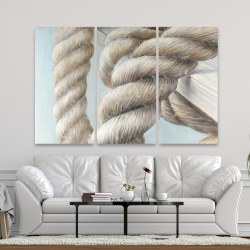 Canvas 40 x 60 - Boat rope knot closeup