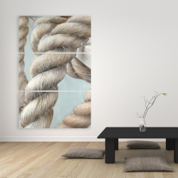Canvas 40 x 60 - Boat rope knot closeup