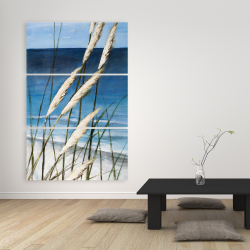 Canvas 40 x 60 - Wild herbs in the wind on at the beach