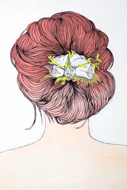 Lady with flowers in her hair