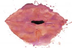 Watercolor pink lipstick