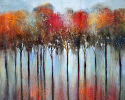 Forêt abstraite et colorée