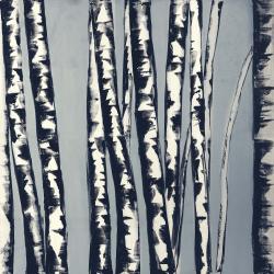 Abstract birch forest