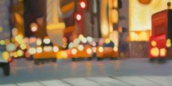 Blurred view of new york