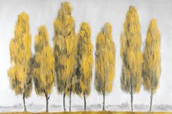 Abstract yellow trees
